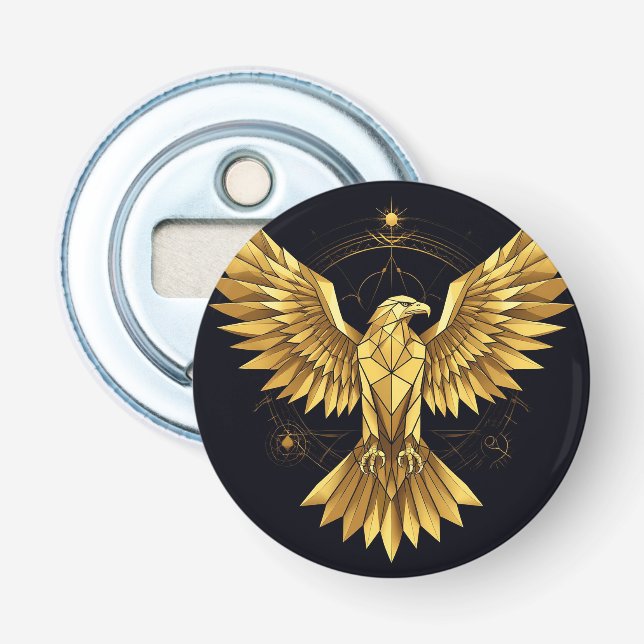 Golden Geometric Eagle Flaschenöffner (Vorderseite)