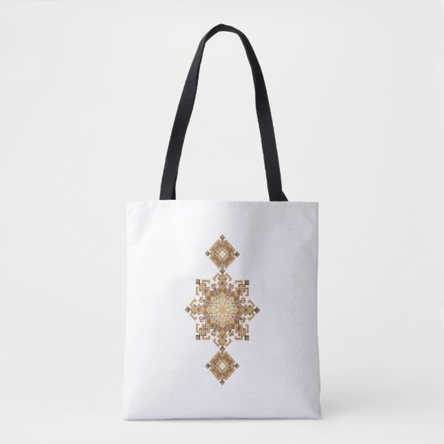 Golden Geometric Harmony Tasche (Vorderseite)