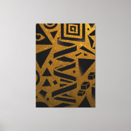 Golden Geometry: A Modern Glow Leinwanddruck