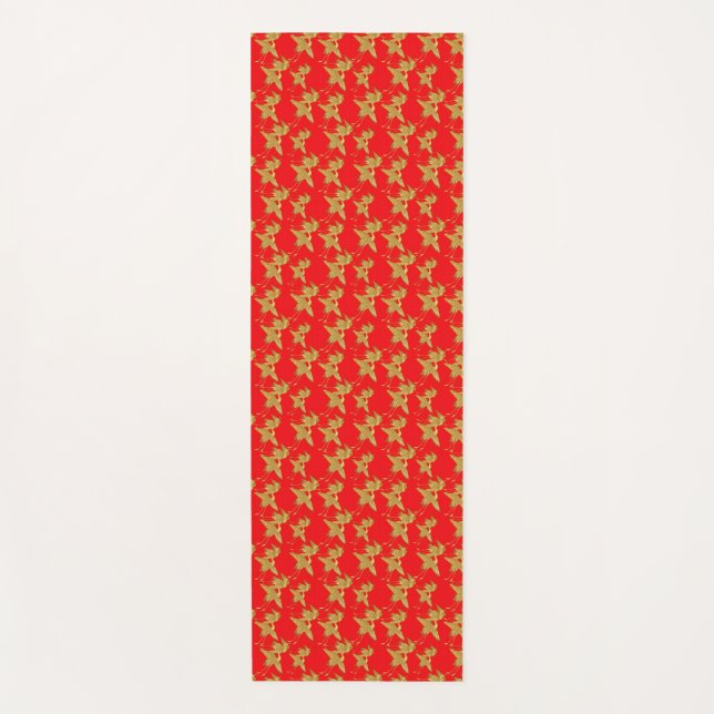 Golden geprägte japanische Krane Yogamatte (Vorderseite)