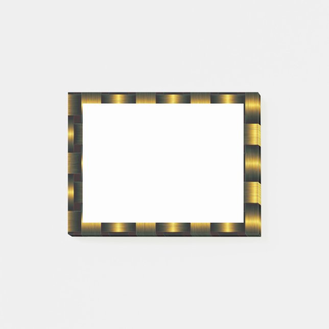Golden Gerahmt Gold Post-it Klebezettel (Vorderseite)