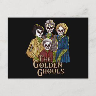 Golden Ghouls Funny Halloween Horror Männer Frauen Postkarte