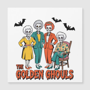 Golden Ghouls Girls' Halloween Magnetkarte