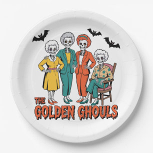 Golden Ghouls Girls' Halloween Pappteller