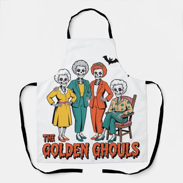 Golden Ghouls Girls' Halloween Schürze (Vorderseite)