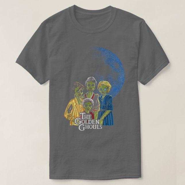 Golden Ghouls Halloween Zombie Art Fun 277 T-Shirt (Design vorne)