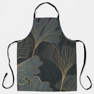 Golden Ginkgo: Luxuriöser floraler Deko. Schürze
