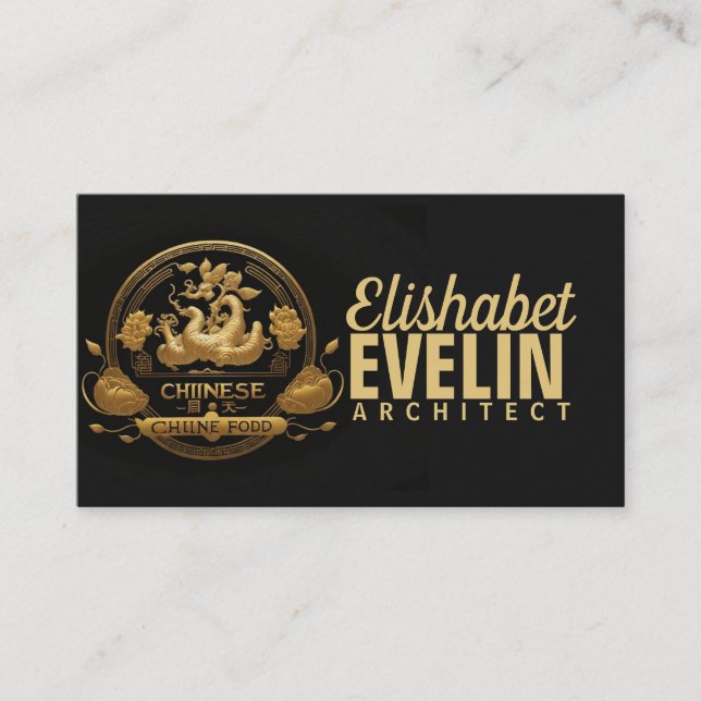 Golden Ginseng Fusion: Chinesisches Essen Visitenkarte (Vorderseite)