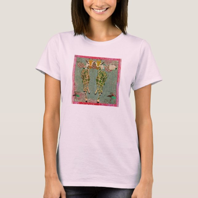 Golden Giraffen Pink Twilight T - Shirt (Vorderseite)