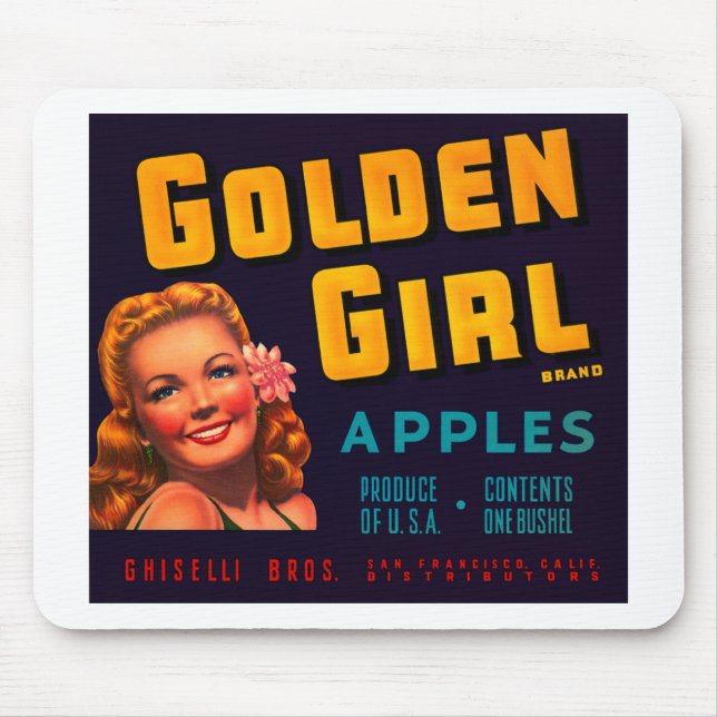 Golden Girl Äpfel Mousepad (Vorne)