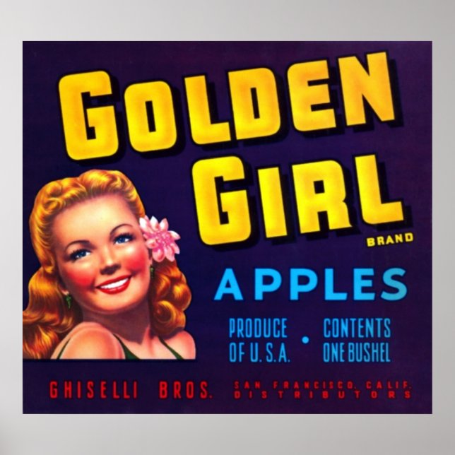 Golden Girl Äpfel Poster (Vorne)