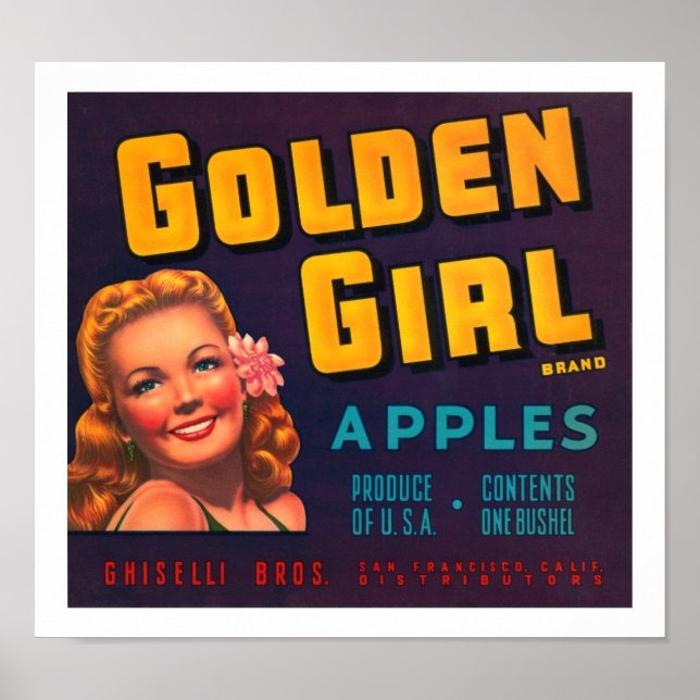Golden Girl Äpfel Poster (Vorne)