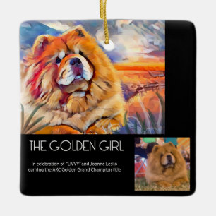 GOLDEN GIRL Brauch für Joanne Keramik Keramikornament