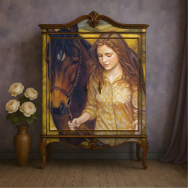 Golden Girl Kastanienross Herbstfelder Entdeckungs Seidenpapier