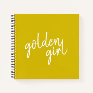 Golden Girl   Modern Gold Script Notizbuch