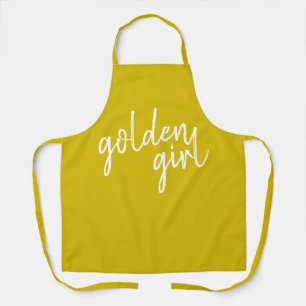 Golden Girl Modern Gold Script Schürze