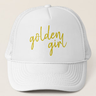 Golden Girl   Modern Gold Script Truckerkappe