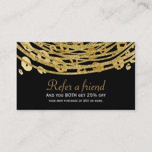 Golden Glam Cheetah Print Exotic Angebot a Friend Empfehlungskarte