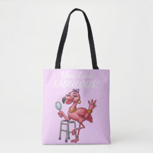 Golden Glam Flamingo Tasche