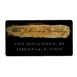 Golden Glam Funkelnd Glitzer Schwarzer Pinselstric