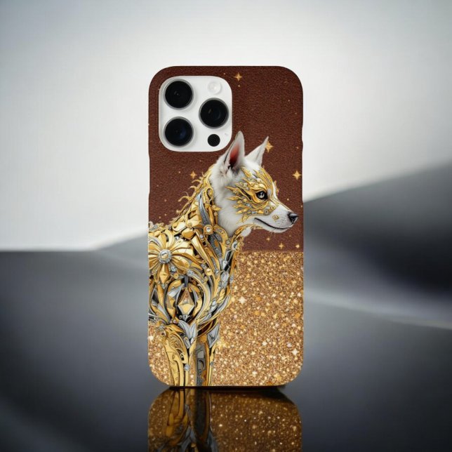 Golden Glimmer Fox iPhone 16 Pro Max Hülle (Von Creator hochgeladen)