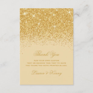 Golden Glitz Glitzer Vielen Dank Karten