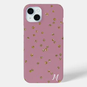 Golden Glitzer Confetti und Blush Pink Handy Case