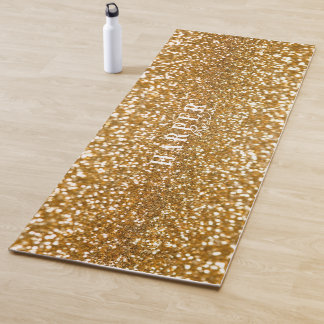 Golden Glitzer Individuelle Name Yoga Mat Yogamatte
