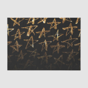 Golden Glitzer Stars Seidenpapier