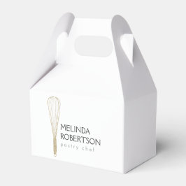 Golden Glitzer Whisk Bakery Gable Box, Gefallen Bo Geschenkschachtel