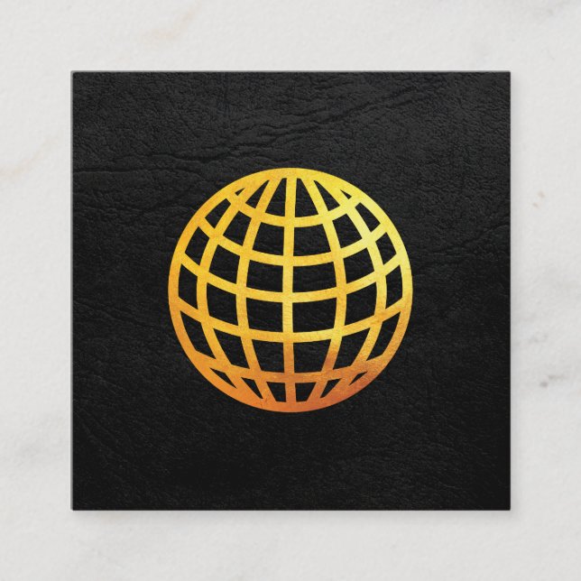 Golden Globe | FÜHRUNGSKRAFT Quadratische Visitenkarte (Vorderseite)