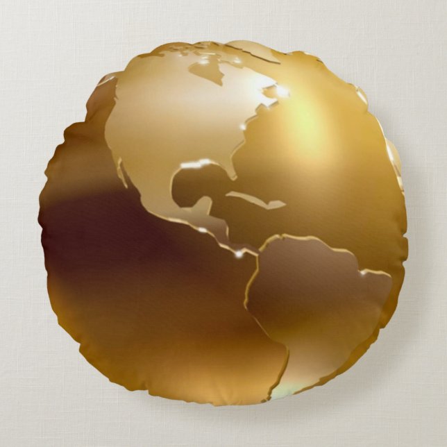 Golden Globe-Kissen Rundes Kissen (Vorderseite)
