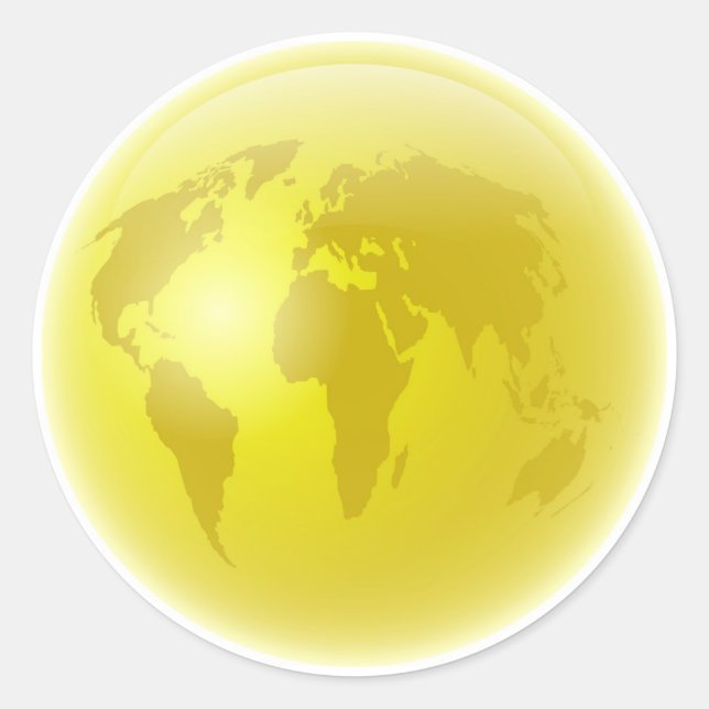 Golden Globe Runder Aufkleber (Vorderseite)