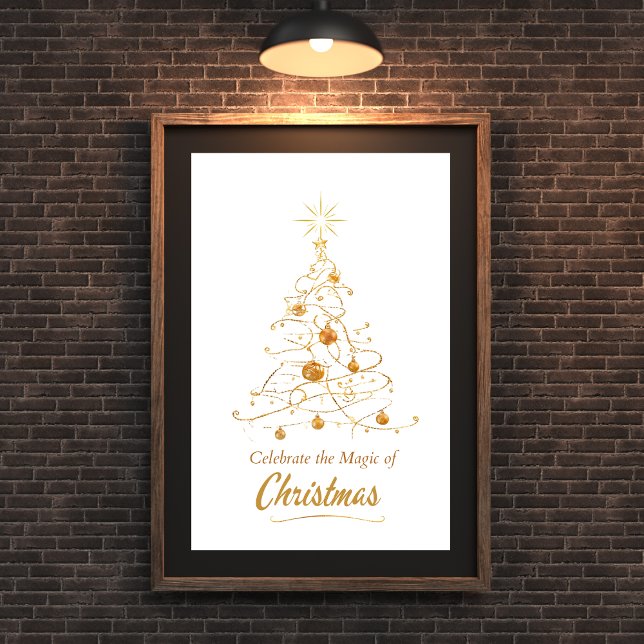Golden Glow Christmas Tree Poster (Von Creator hochgeladen)