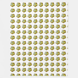 Golden Glow - Gelbes Gemstone Blume Design Fleecedecke
