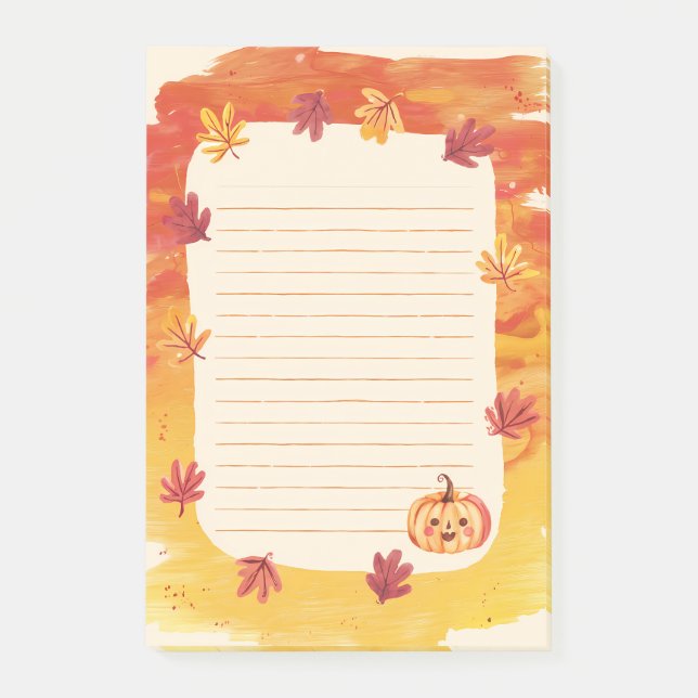 Golden Glow & Grinning Gourd Post-it Klebezettel (Vorderseite)