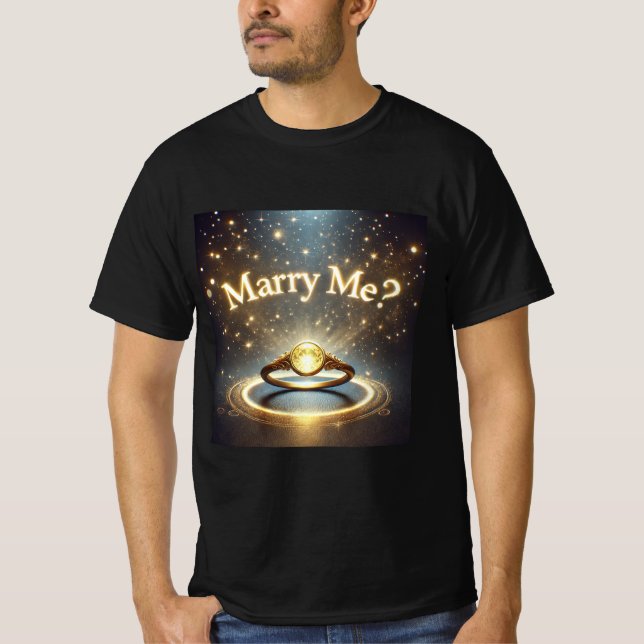 Golden Glow Proposition Me Marier Mens Tshirt (Devant)