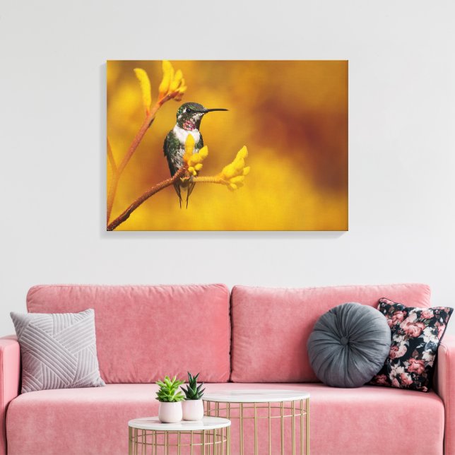 Golden Glow Stretch Canvas Print Leinwanddruck (Insitu (Wohnzimmer))