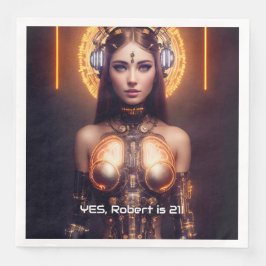 Golden Goddess Cyborg Serviette