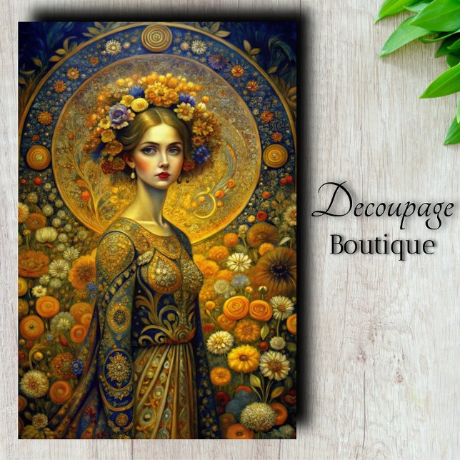 Golden Goddess Decoupage Seidenpapier (Von Creator hochgeladen)