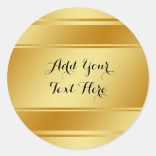 Golden Gold Foil Imitate Glitzer Maßgeschneidert Runder Aufkleber