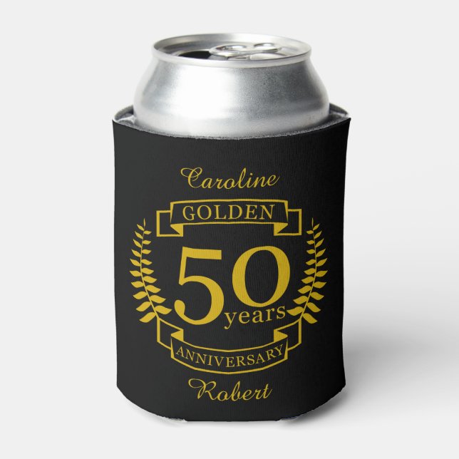 GOLDEN Golden 50 Years Wedding Anniversary 50 Dosenkühler (Kanne Vorderseite)