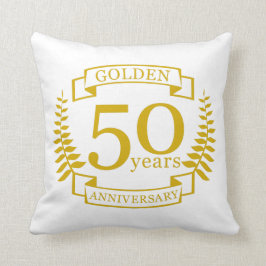 GOLDEN Golden 50 Years Wedding Jubiläum 50 Kissen