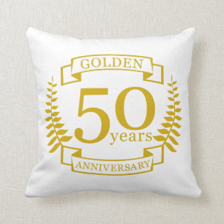 GOLDEN Golden 50 Years Wedding Jubiläum 50 Kissen