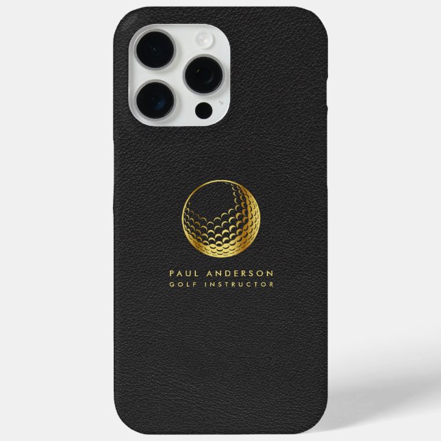 Golden Golf Ball Logo Elegante Golfer Monogram Case-Mate iPhone Hülle (Rückseite)