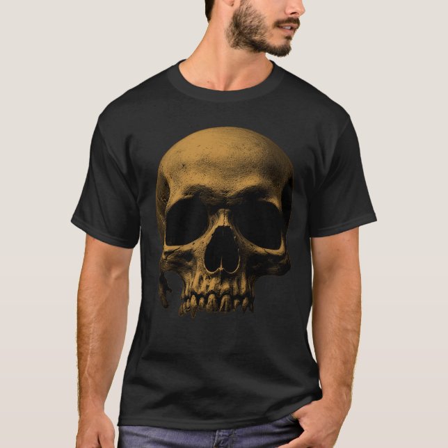 Golden Goth Skull T-Shirt (Vorderseite)