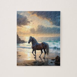 Golden Grace: Ein Palomino Pferd am Sonnenuntergan