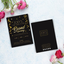 Golden Grand Opening Business UAWG Einladungskarte
