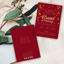 Golden Grand Opening Business UAWG Einladungskarte