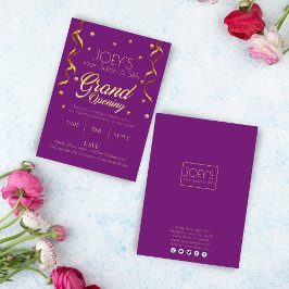 Golden Grand Opening Business UAWG Einladungskarte